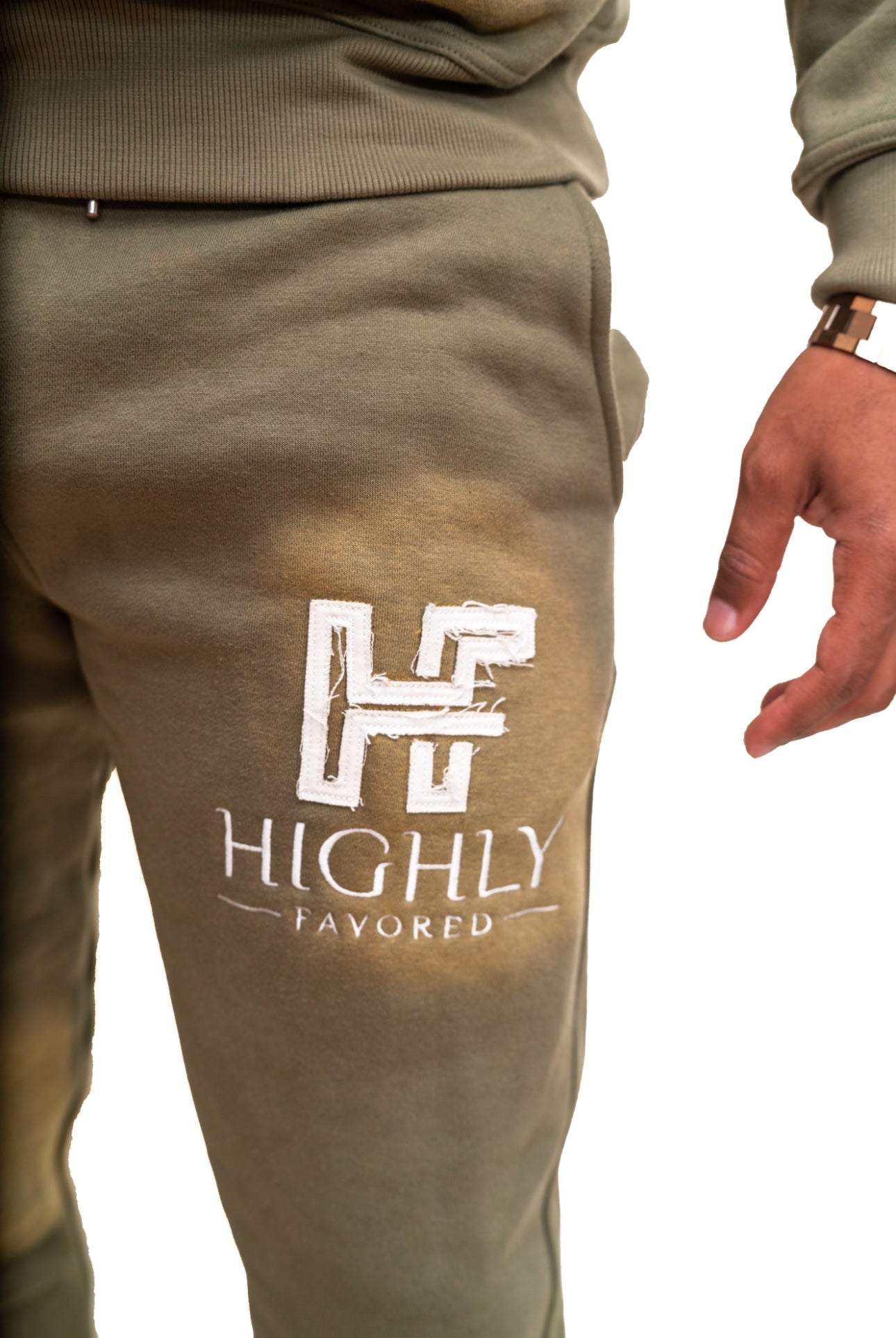 Distressed Acid Wash Sweatsuit