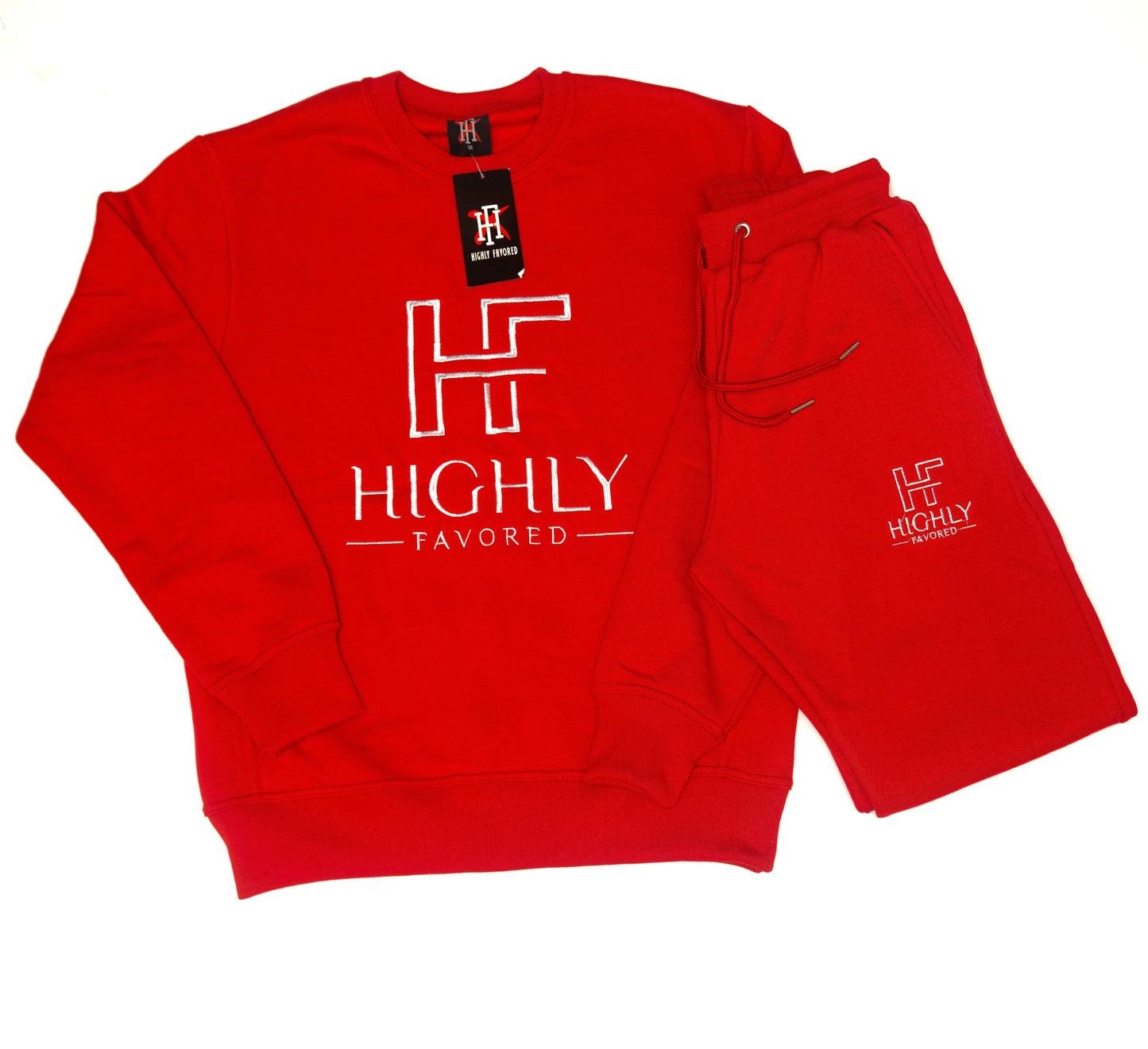 HF Executive Red Crewneck Sweatsuit